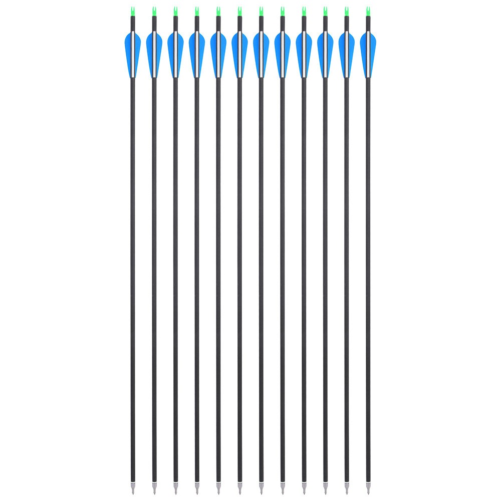 Carbon Arrows SP500 Vanes 30" Recurve Compound Bow Target Hunting