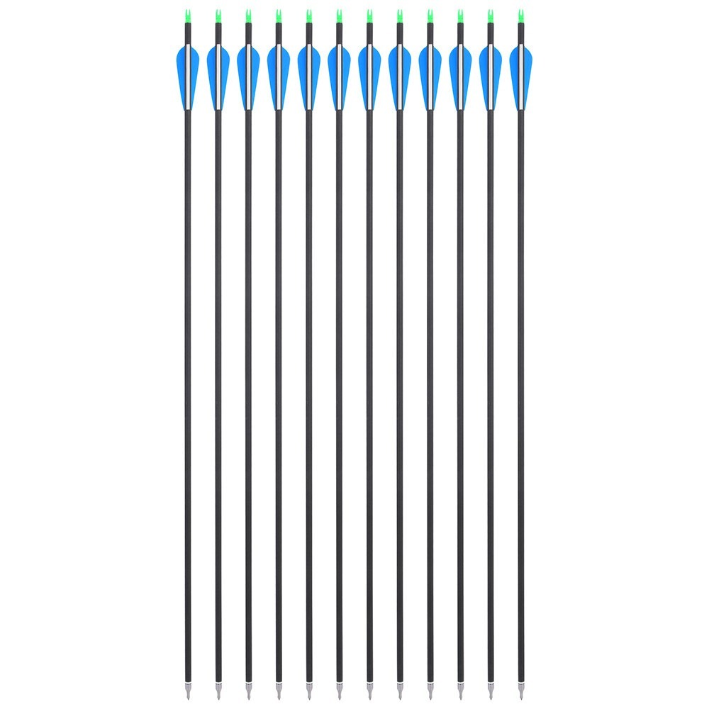 Carbon Arrows SP500 Vanes 30" Recurve Compound Bow Target Hunting