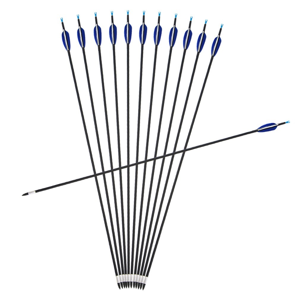 700 Spine Carbon Arrows 32" Turkey Feather Fletching(12-Pack)