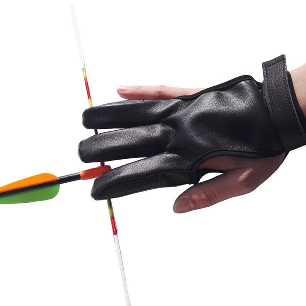 Premium Archery 3-Finger Glove  Cow Leather Adjustable LH RH