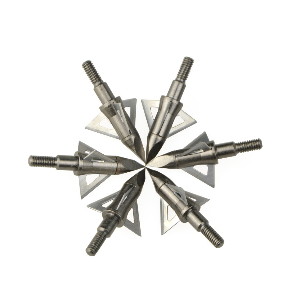 100 Grain Hunting Broadheads Precision Stainless Steel Arrow Tips