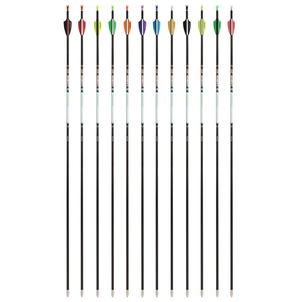 Pure Carbon Arrows 32 inch SP300-1000 Vanes .003" Recurve Compound Bow