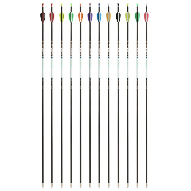 Pure Carbon Arrows 32 inch SP300-1000 Vanes .003" Recurve Compound Bow