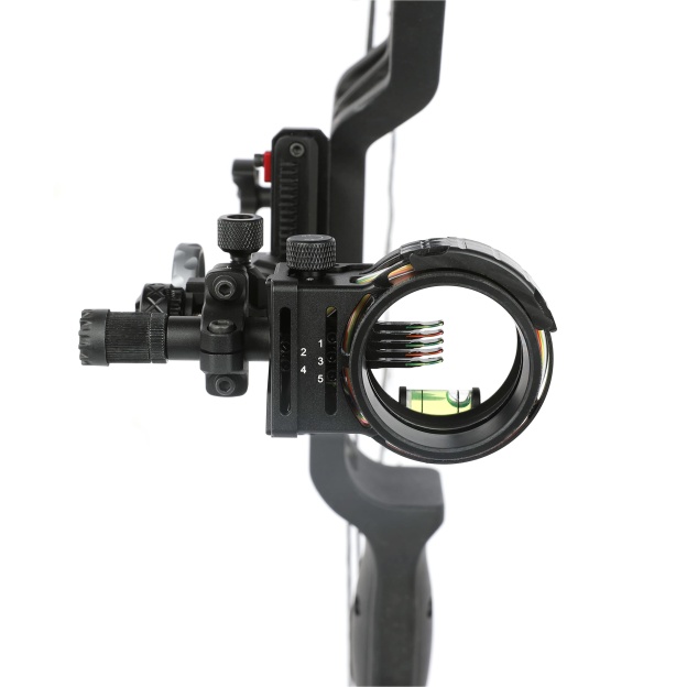 Topoint TX2650 Hunting Compound Bow Sight 5-Pin CNC Carbon Adjustable