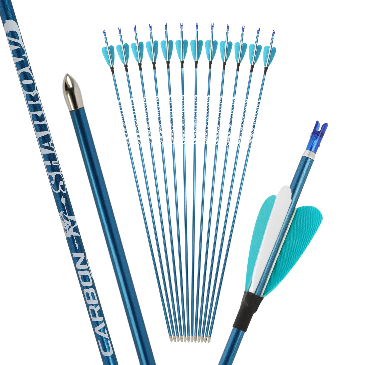 Target Arrows Pure Carbon 400-1000 Spine ±0.006" Turkey Feather 