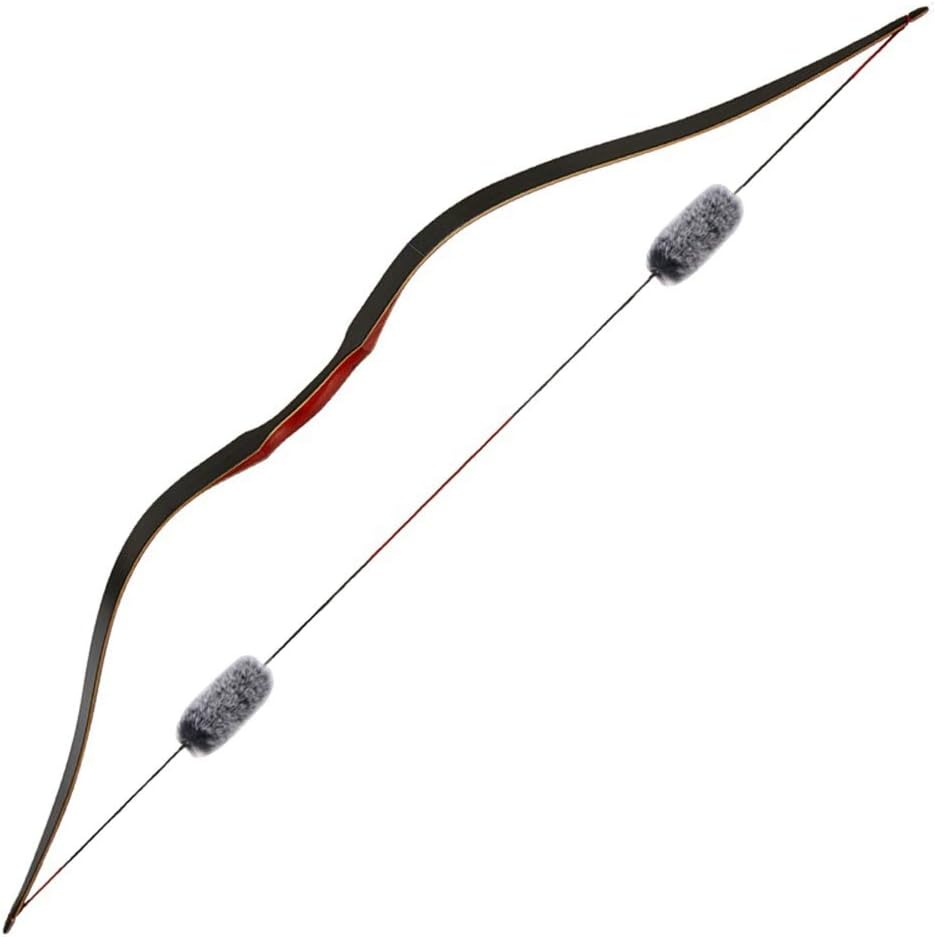 60'' One Piece Traditional Recurve Bow Hunting Longbow 20-60lbs LH RH 