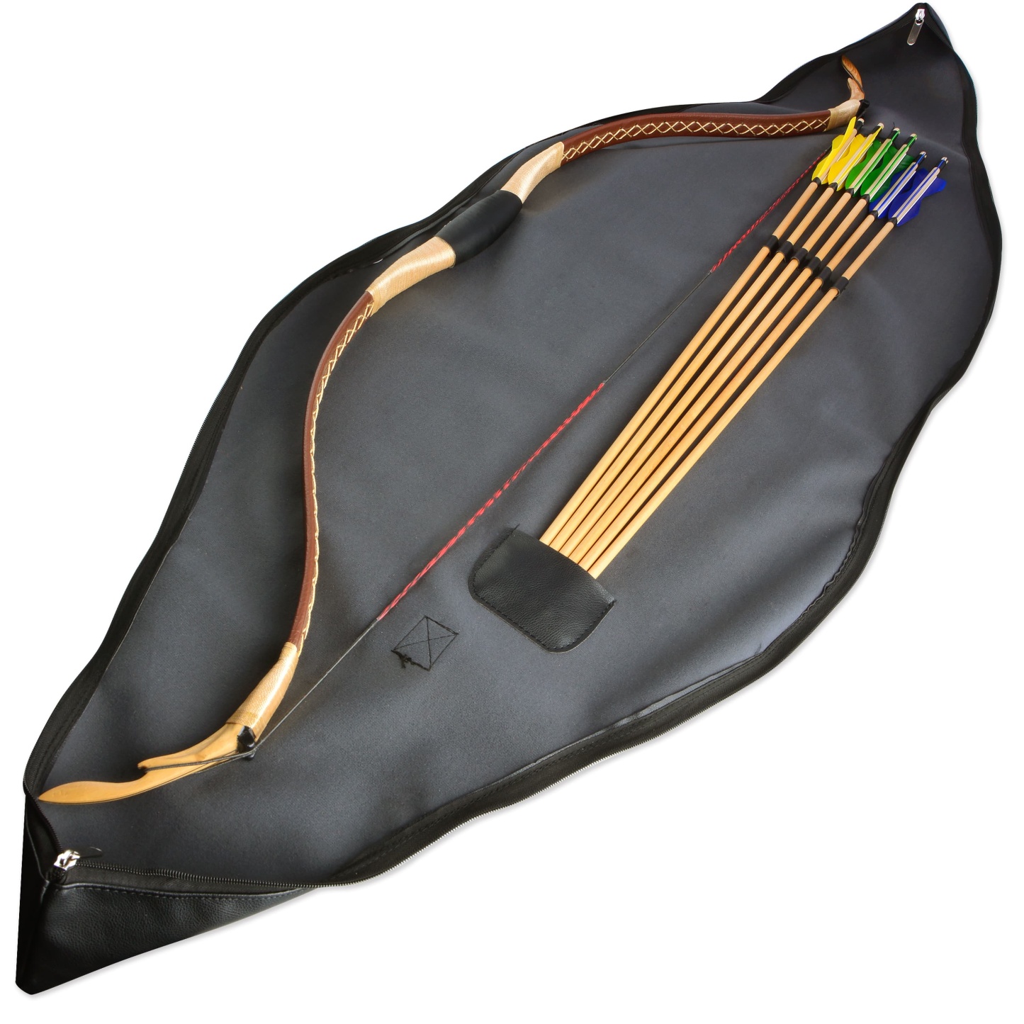 Traditional Recurve Bow Case PU Leather Protective Storage