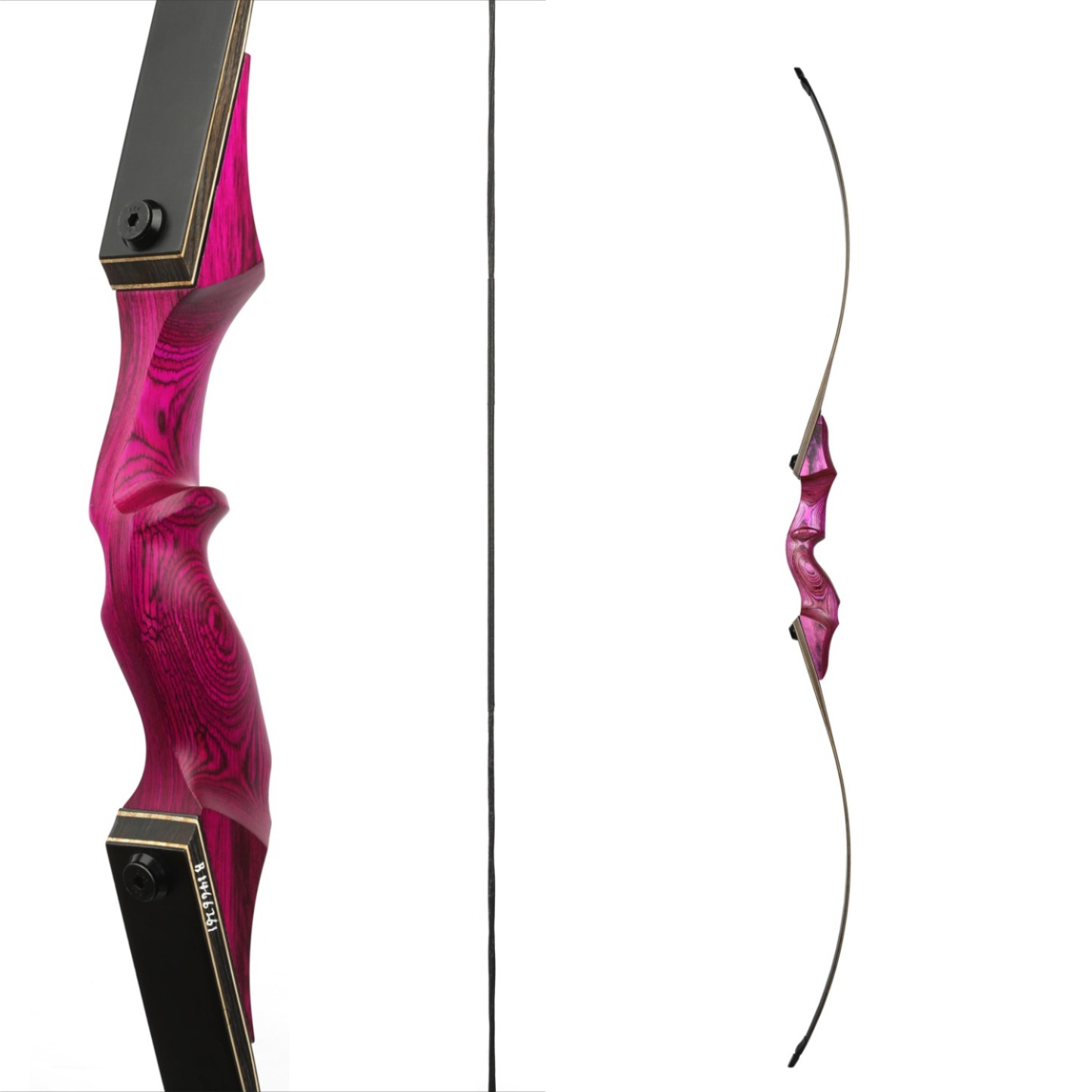 Black Hunter Longbow Recurve Bow and Arrows Set Hunting LH RH