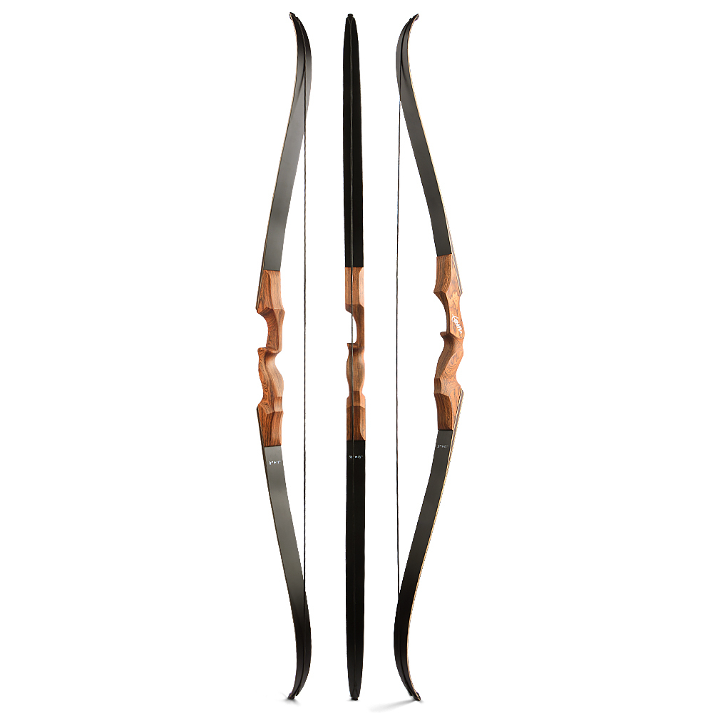 Black Hunter Recurve Bow for Adult Hunting 60" 20-60lbs RH LH