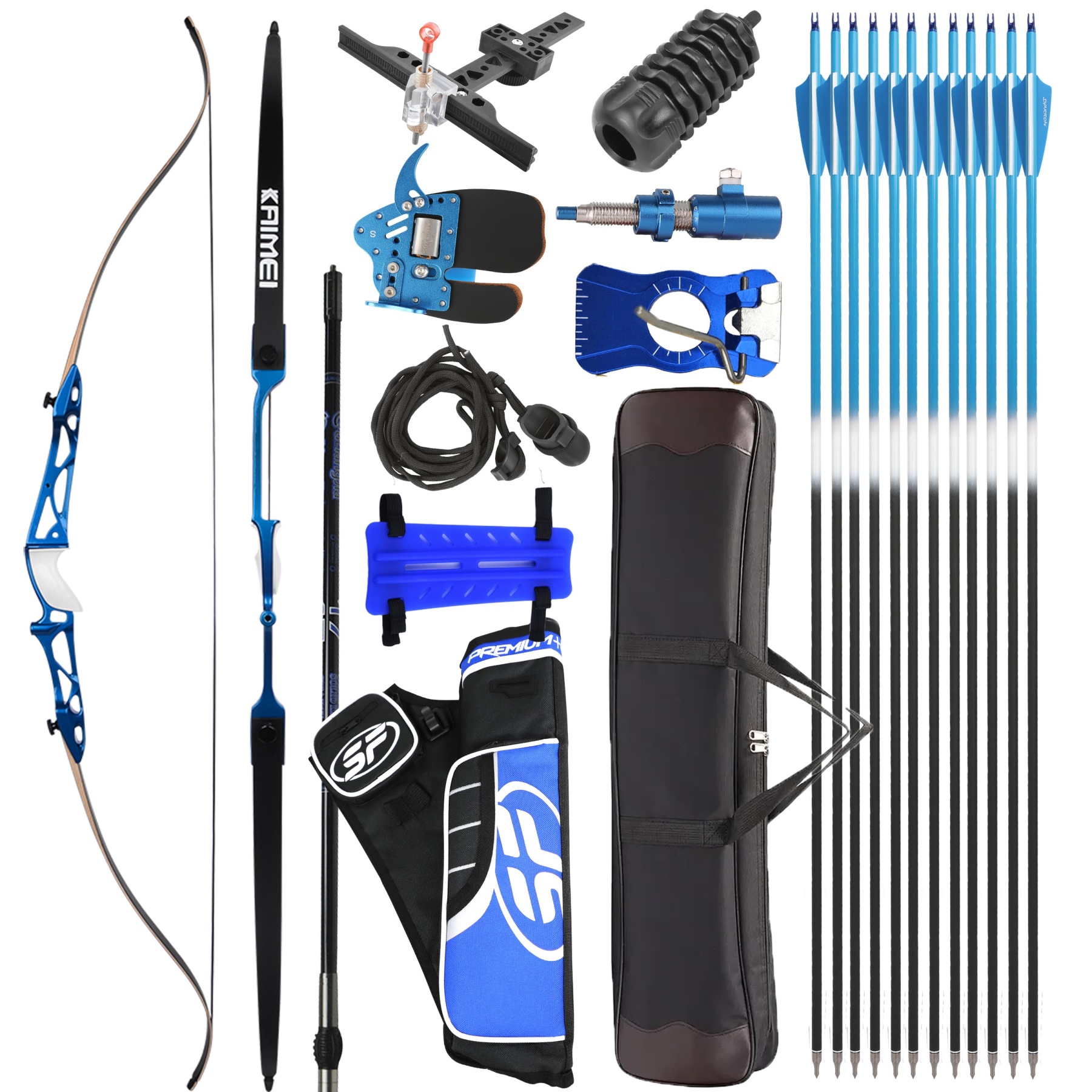 KAIMEI Recurve Bow 66" 68" 70" Olympic Complete Competition Kit