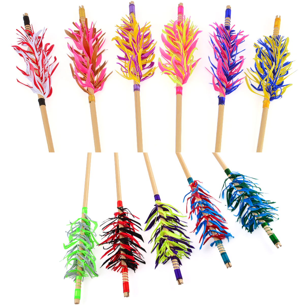  32" Flu-Flu Wooden Arrows Traditional for Recurve and Longbow
