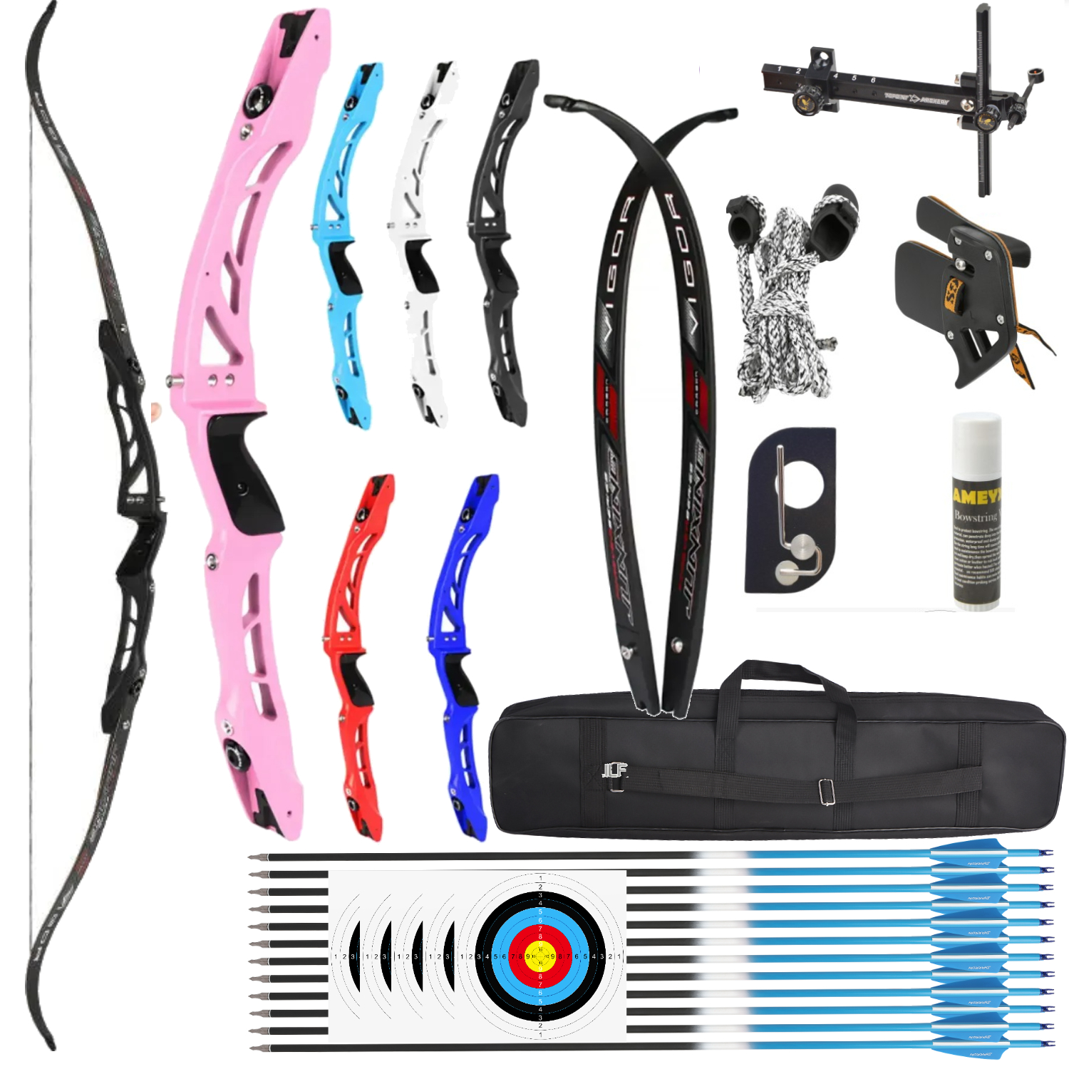 Junxing F165 ILF Recurve Bow Set Target 68 inch 20-40 lbs