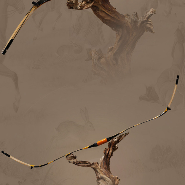 AF Qing Archery Bow Traditional Long bow Recurve 25-45lbs Shooting