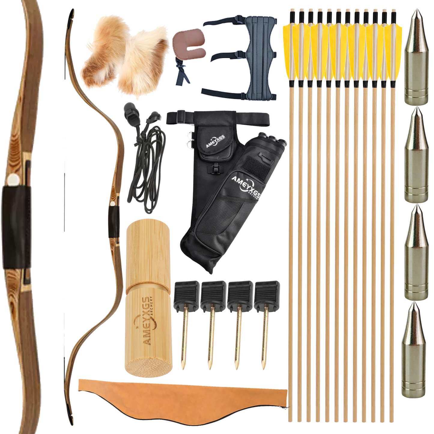 AF Mong Yuan Laminated Recurve Bow Traditional Archery 20-50LBS