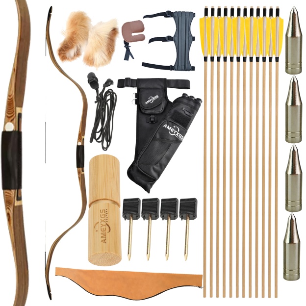 AF Mong Yuan Laminated Recurve Bow Traditional Archery 20-50LBS