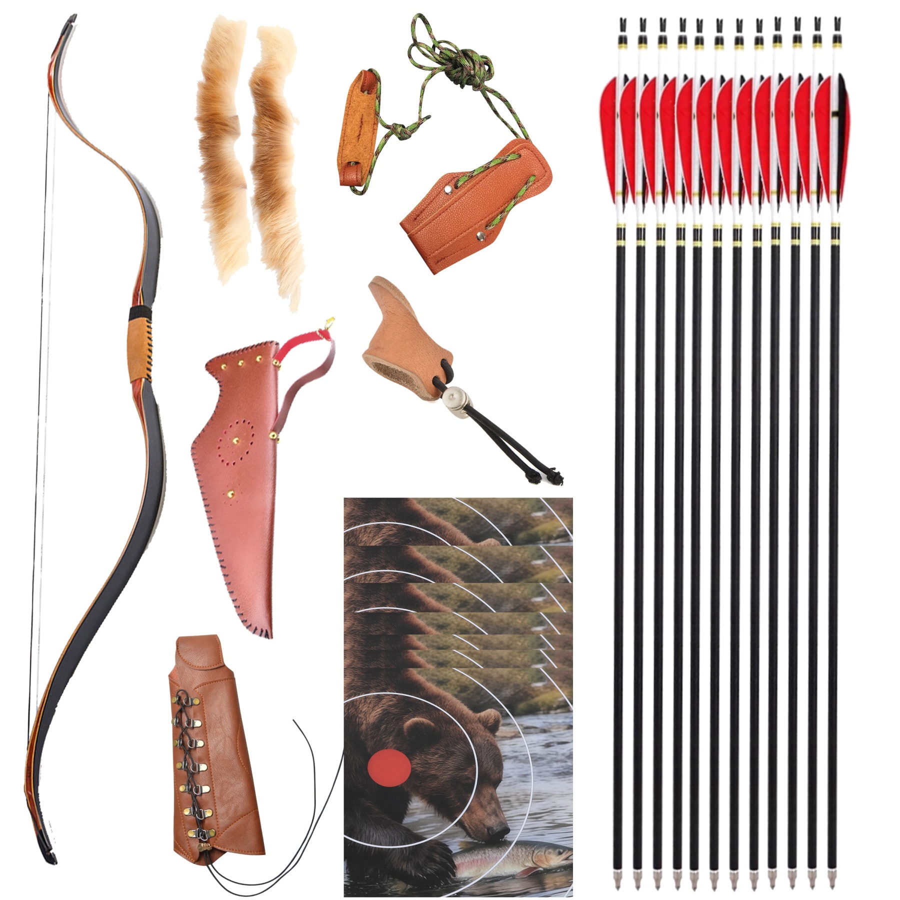 AF Tatar Recurve Bow Traditional Bow 20-50LBS Archery Shooting