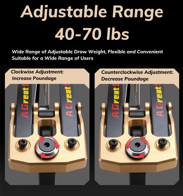 AGS Compound Bow 40-70lbs Archery 350 FPS Target Shooting