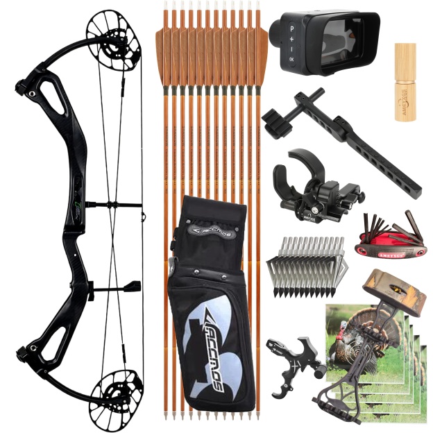AGS Archery Compound Bow Arrows 45-75lbs Target Shooting RH