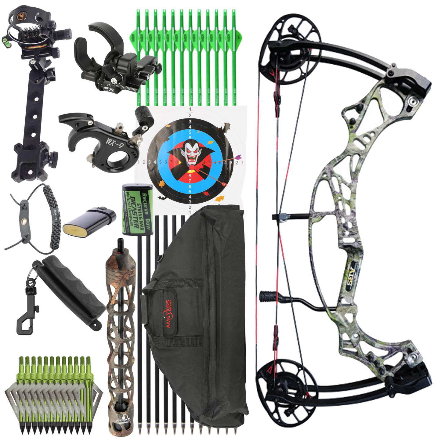AGS Compound Bow 40-70lbs Archery 350 FPS Target Shooting