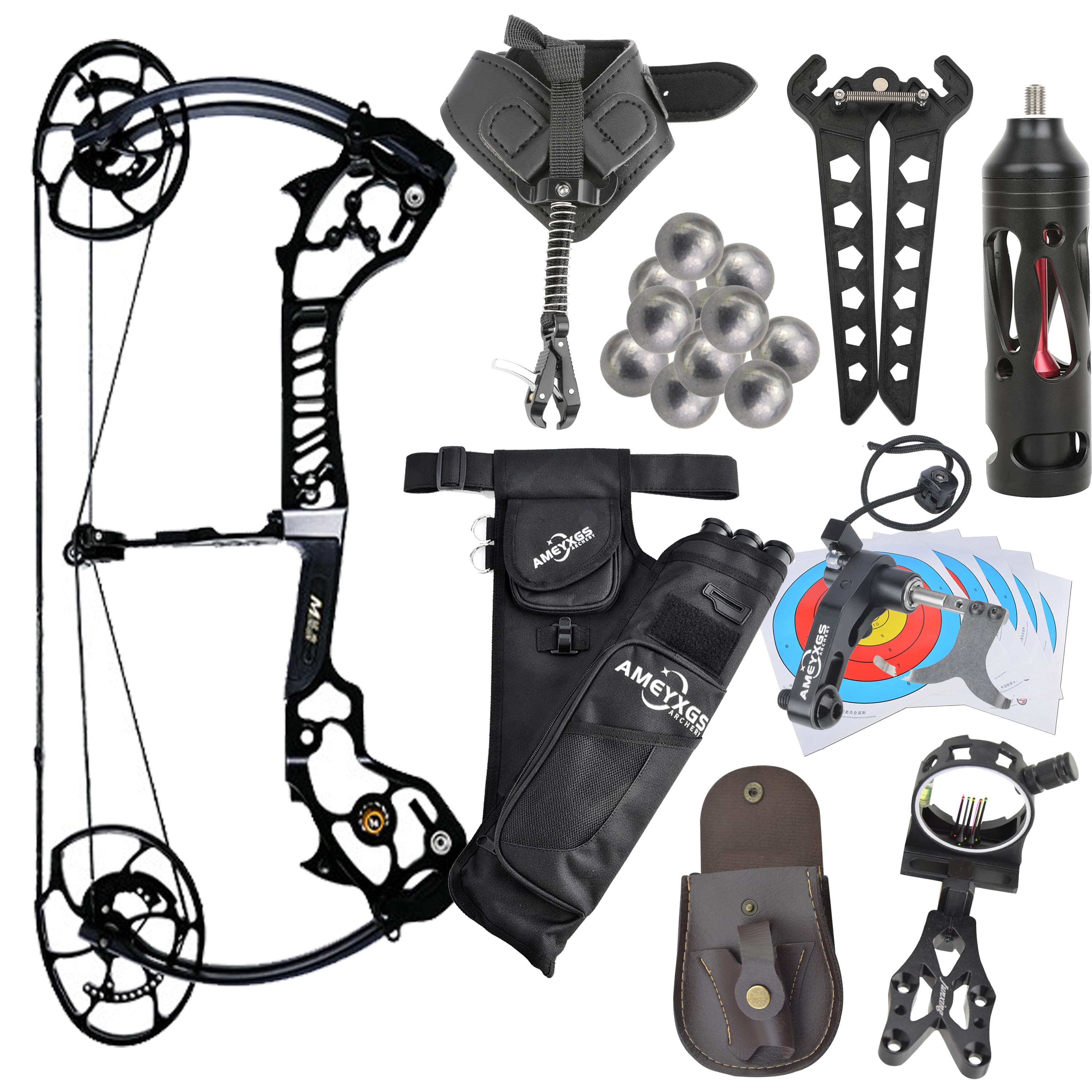 AGS Compound Bow 0-70lbs Archery 80% Let Off Target Shooting