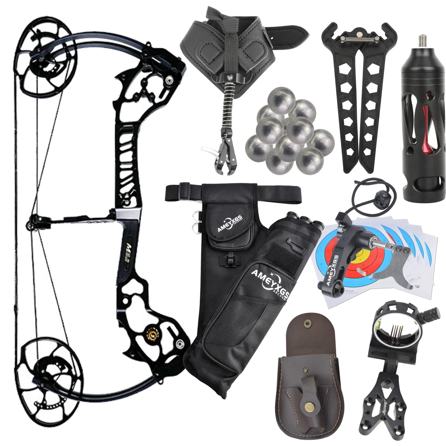 AGS Compound Bow 0-70lbs Archery 80% Let Off Target Shooting