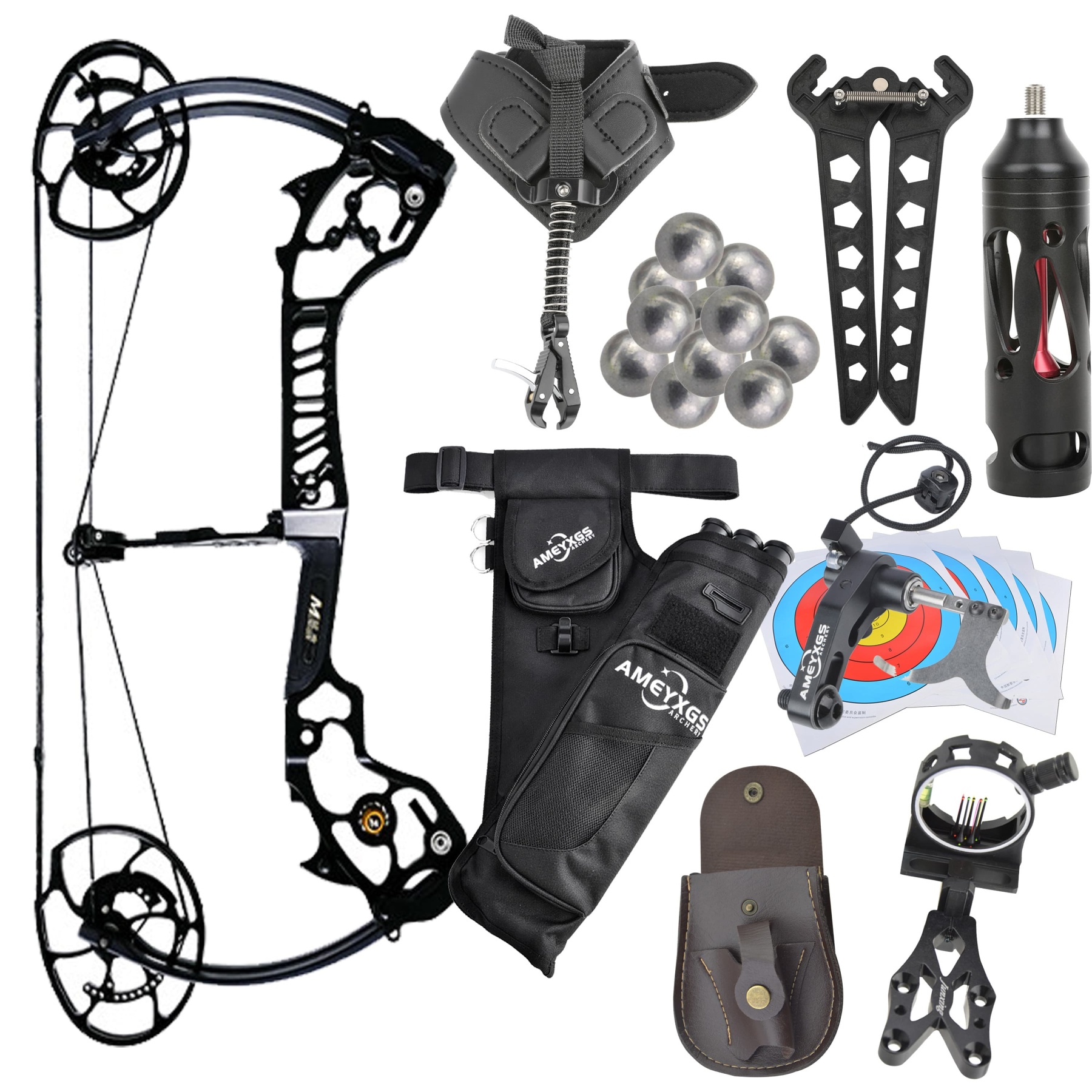 AGS 0-70lbs Target Compound Bow Kit - High-Performance Archery for Target Shooting