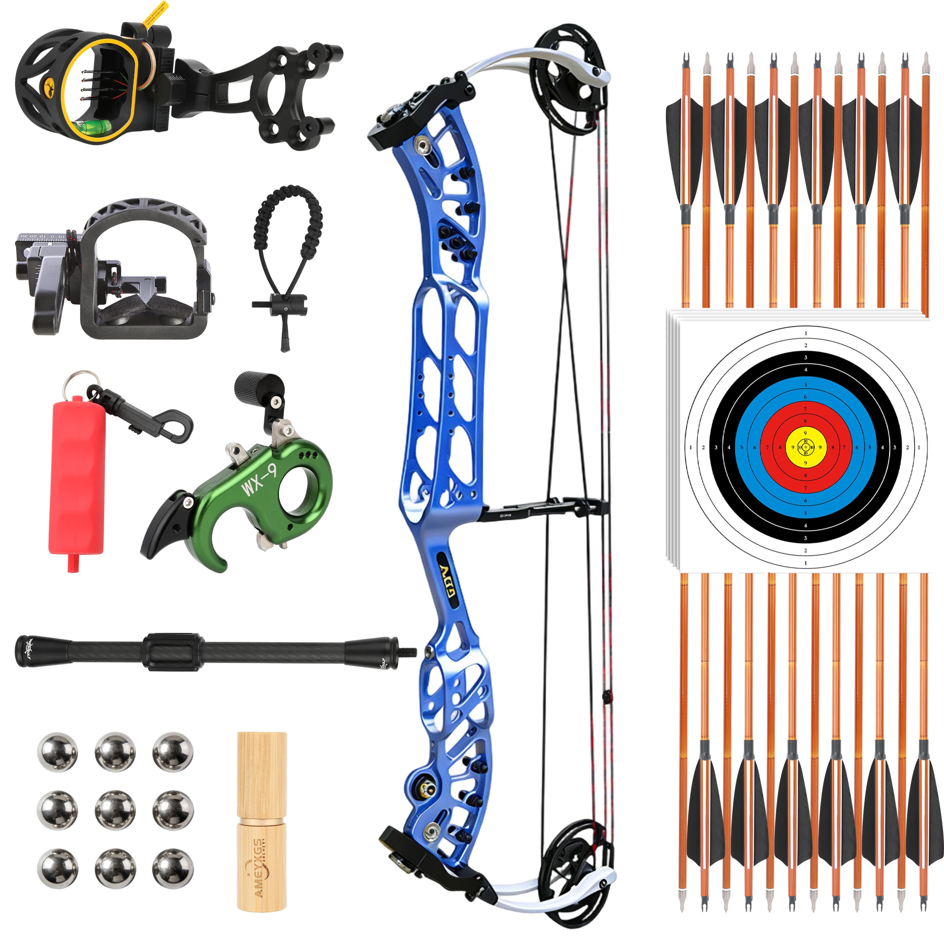 AGS Compound Bow 30-60lbs Hunting Kit Shooting Archery