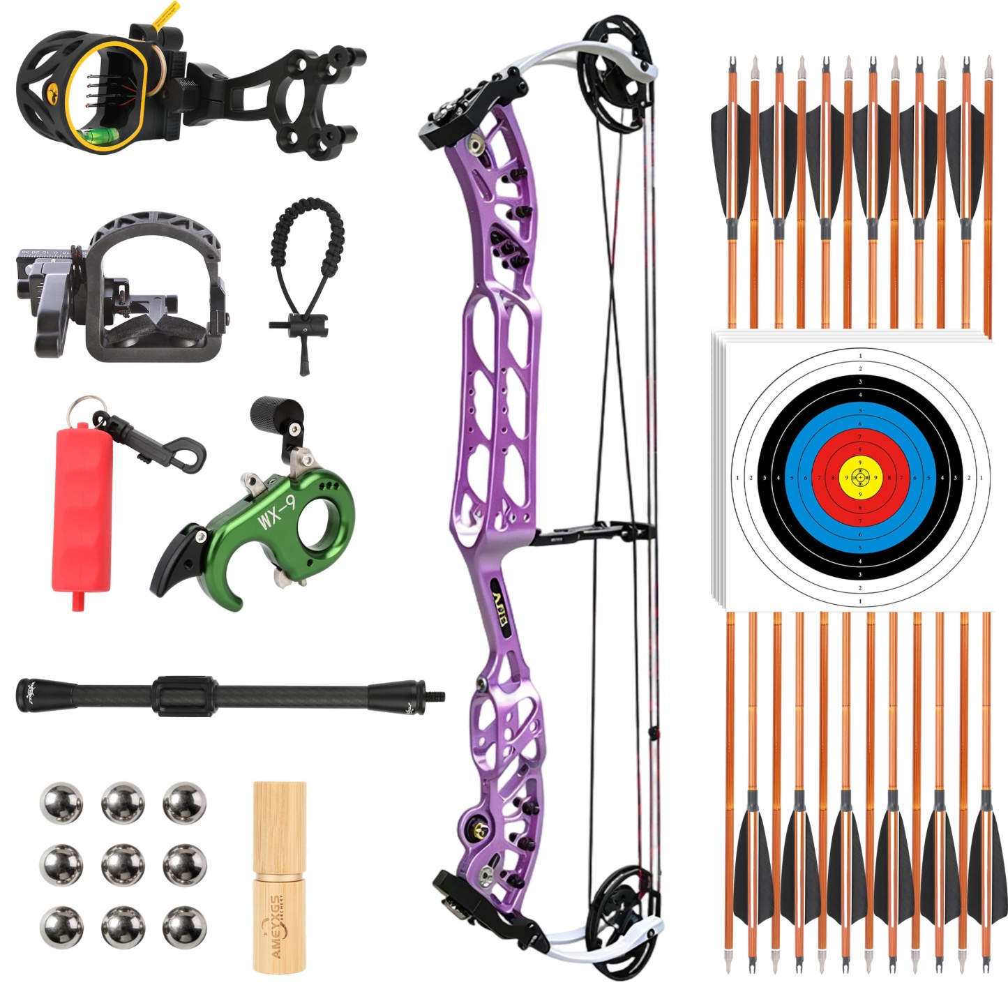 AGS Compound Bow 30-60lbs Hunting Kit Shooting Archery