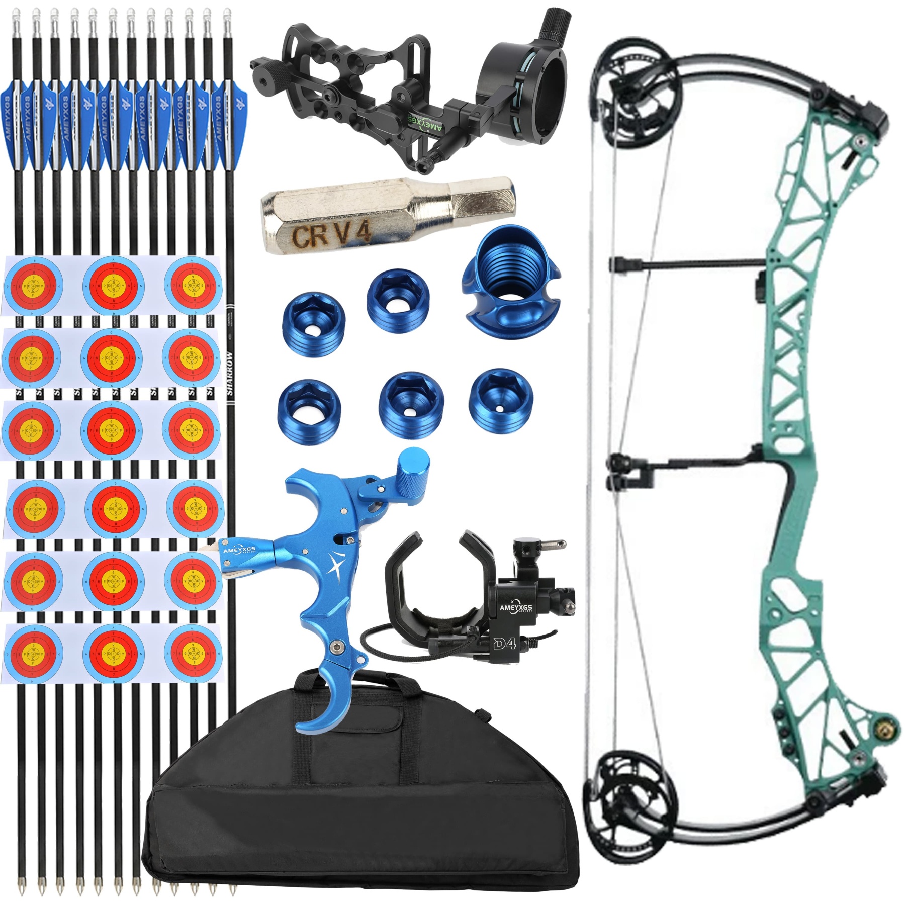 AGS Compound Bow 45-75lbs Target Kit Shooting Archery