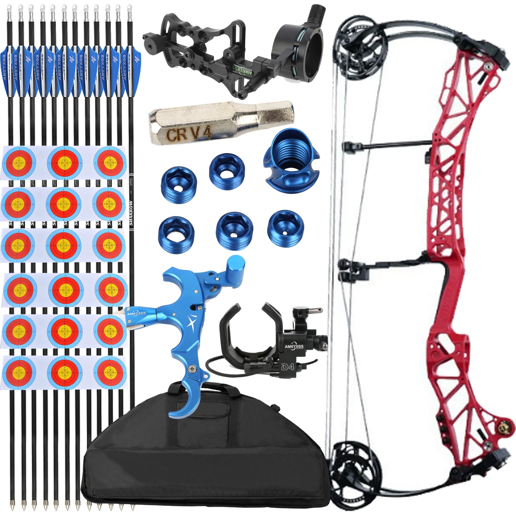 AGS Compound Bow 45-75lbs Target Kit Shooting Archery