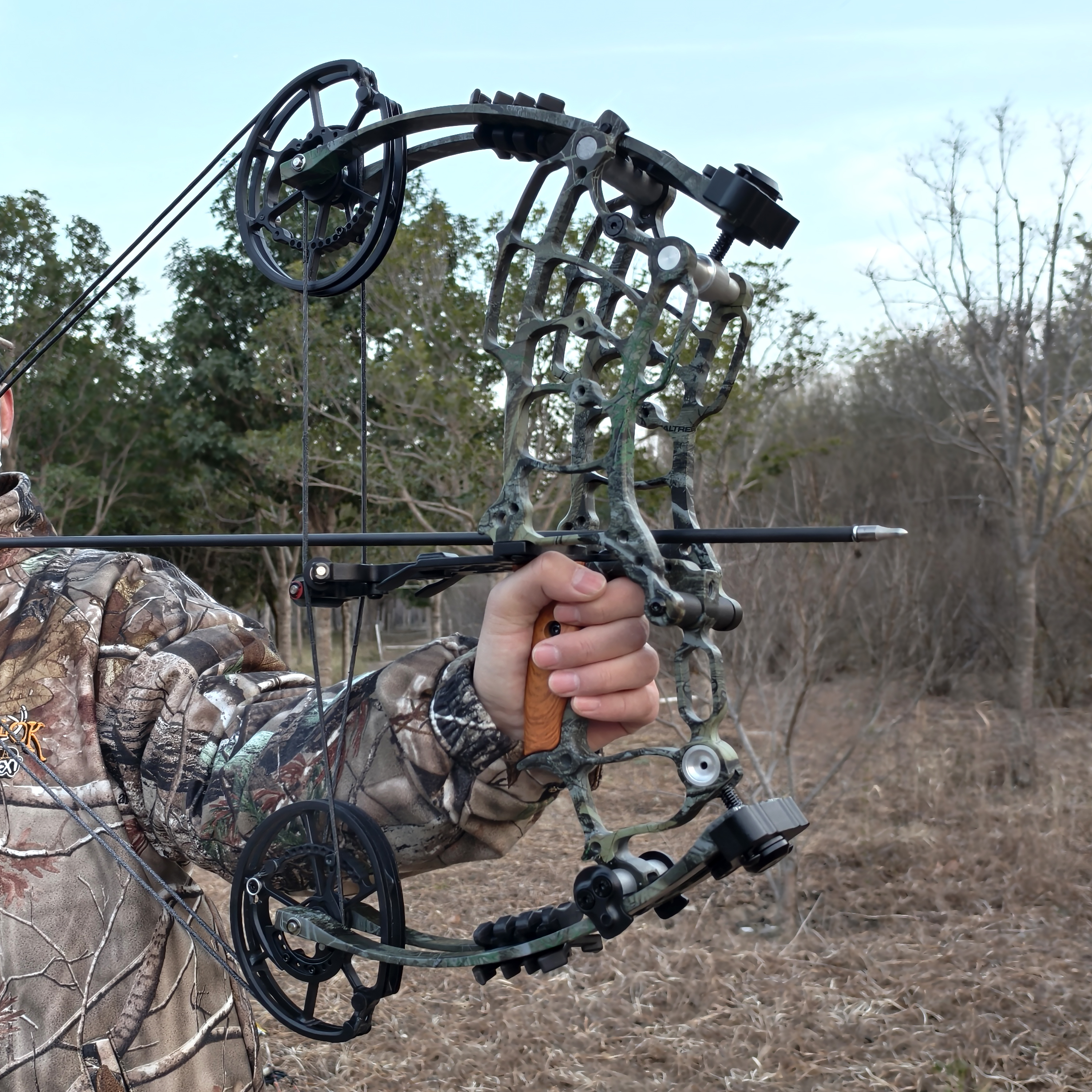 WOLFMAN Dual-Use Compound Bow Set 19" Shoots Arrows Steel Balls RH LH