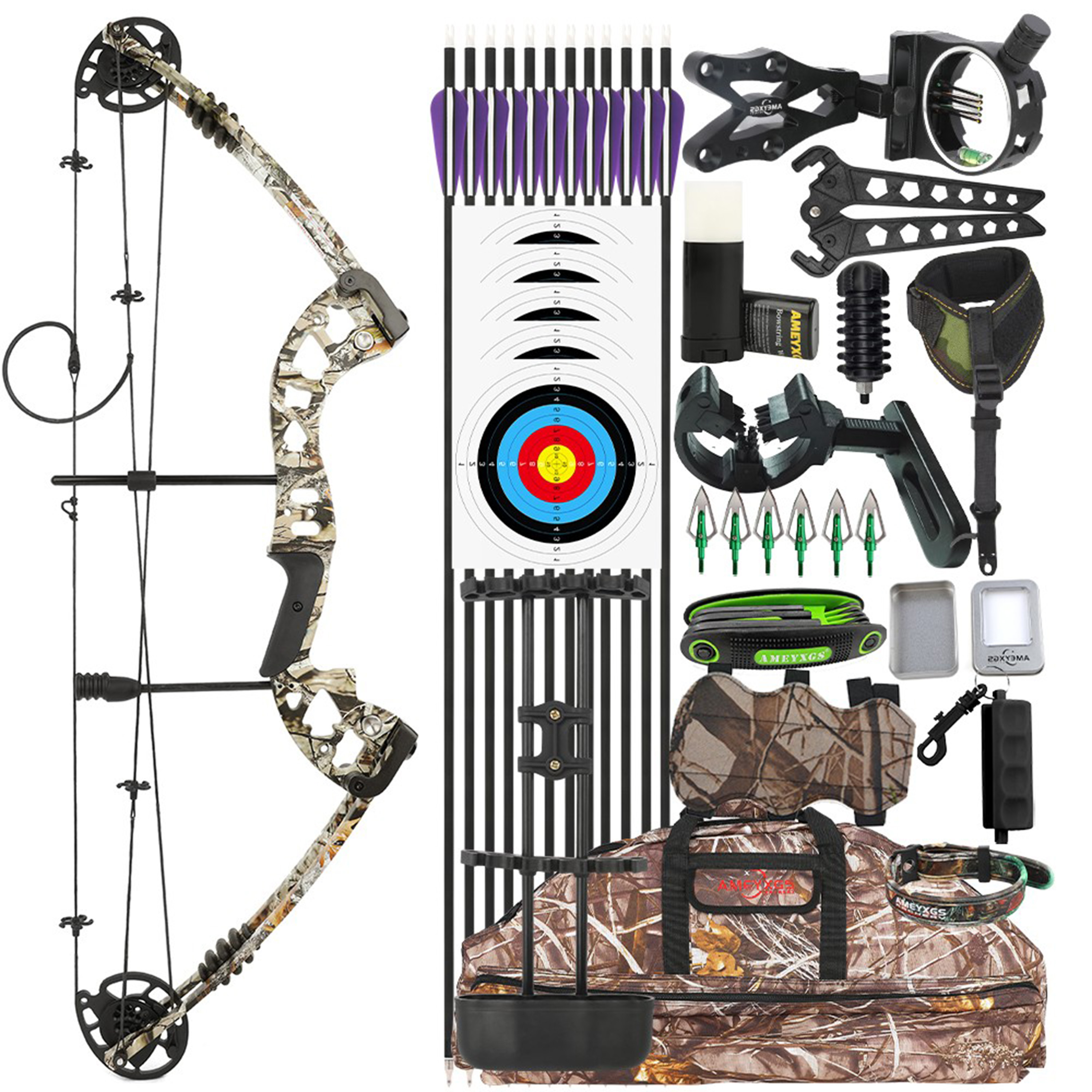 JUNXING M131 Compound Bow Hunting Set Right Hand