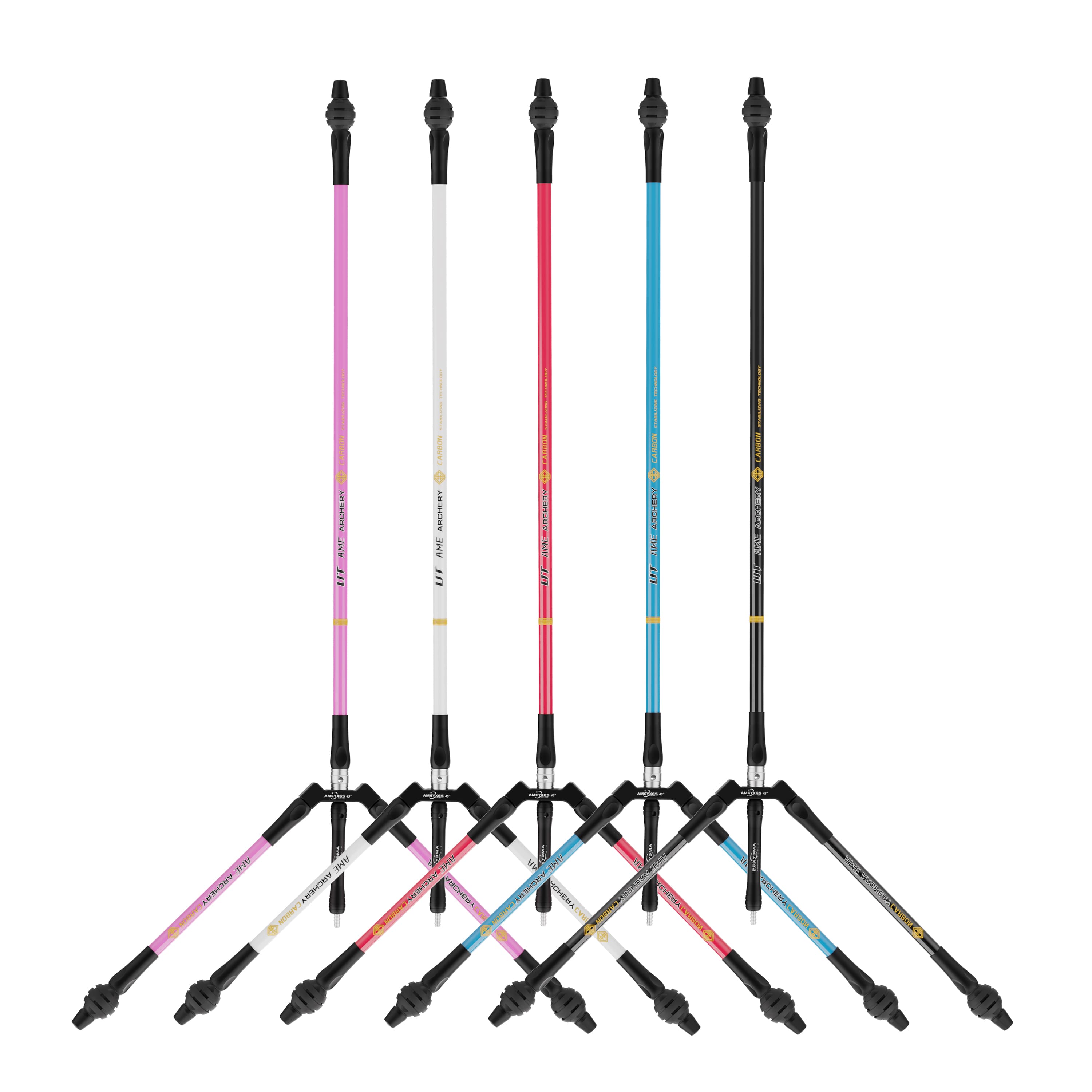 AMEYXGS Carbon Stabilizer Set 3K Compound Recurve Bow Stabilizer Rod