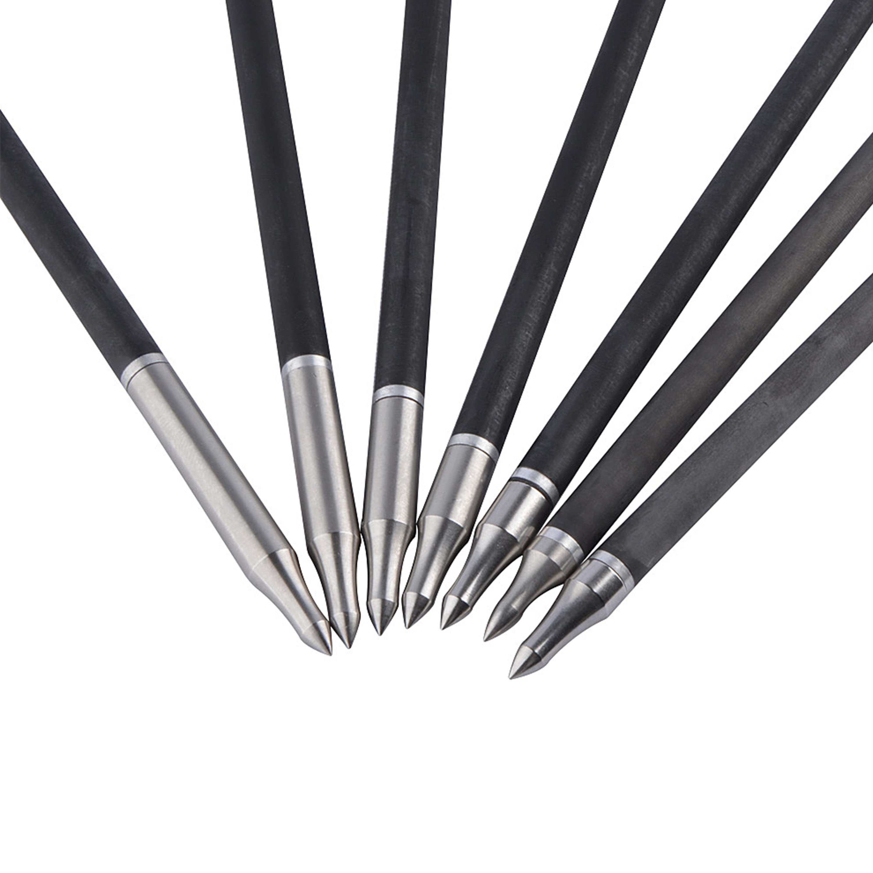 Archery Hunting Points Steel Arrow Tips 100-300gr Target Arrowhead 12X