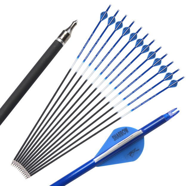 Archery Carbon Arrows Vanes Recurve Compound Bow Shooting