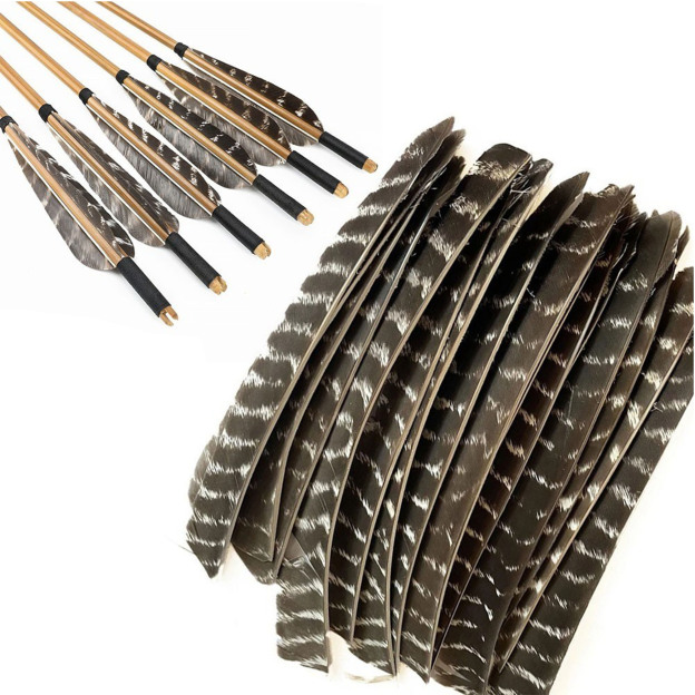 Right Left Wing Turkey Feather Fletching for Archery Arrows  50X