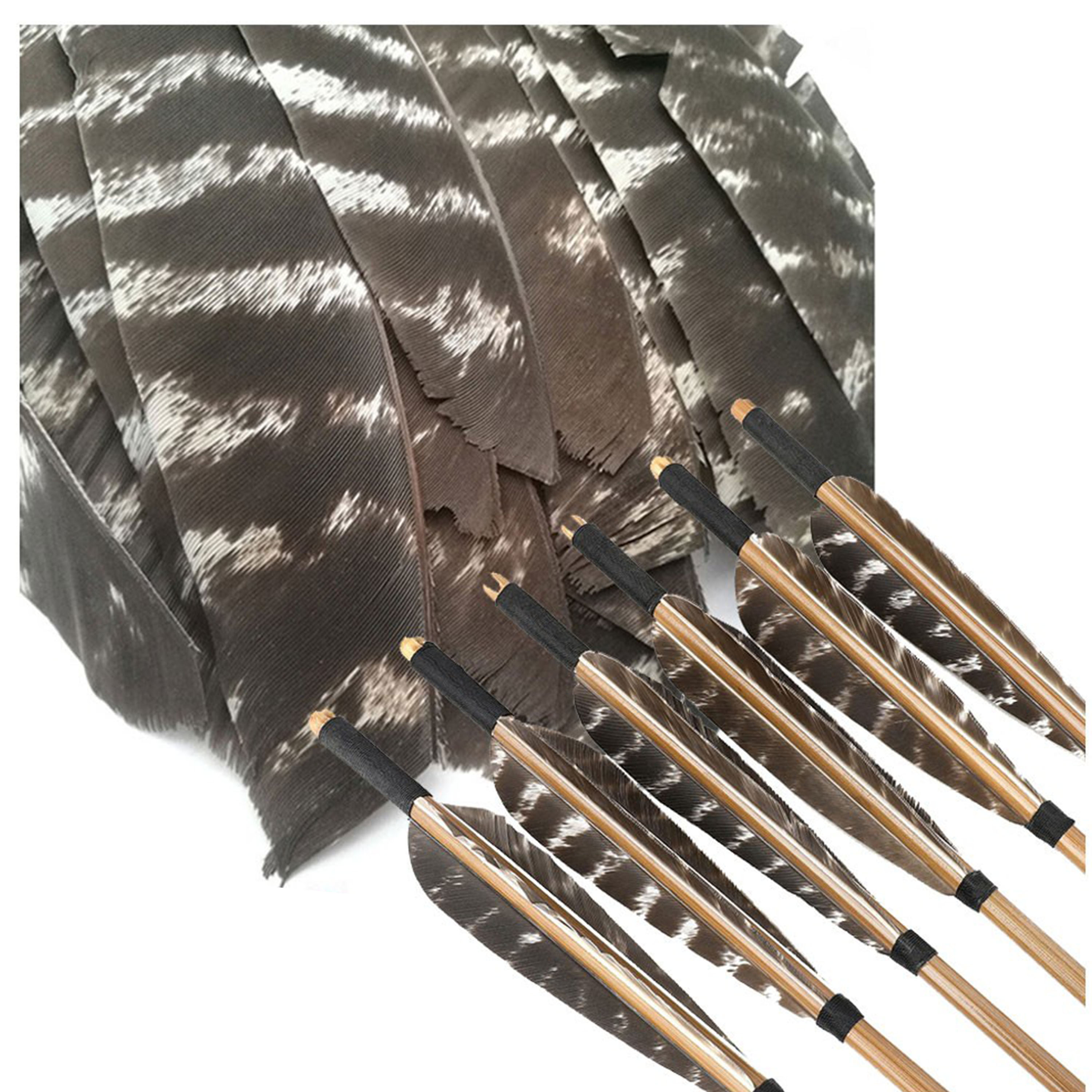 Right Left Wing Turkey Feather Fletching for Archery Arrows  50X