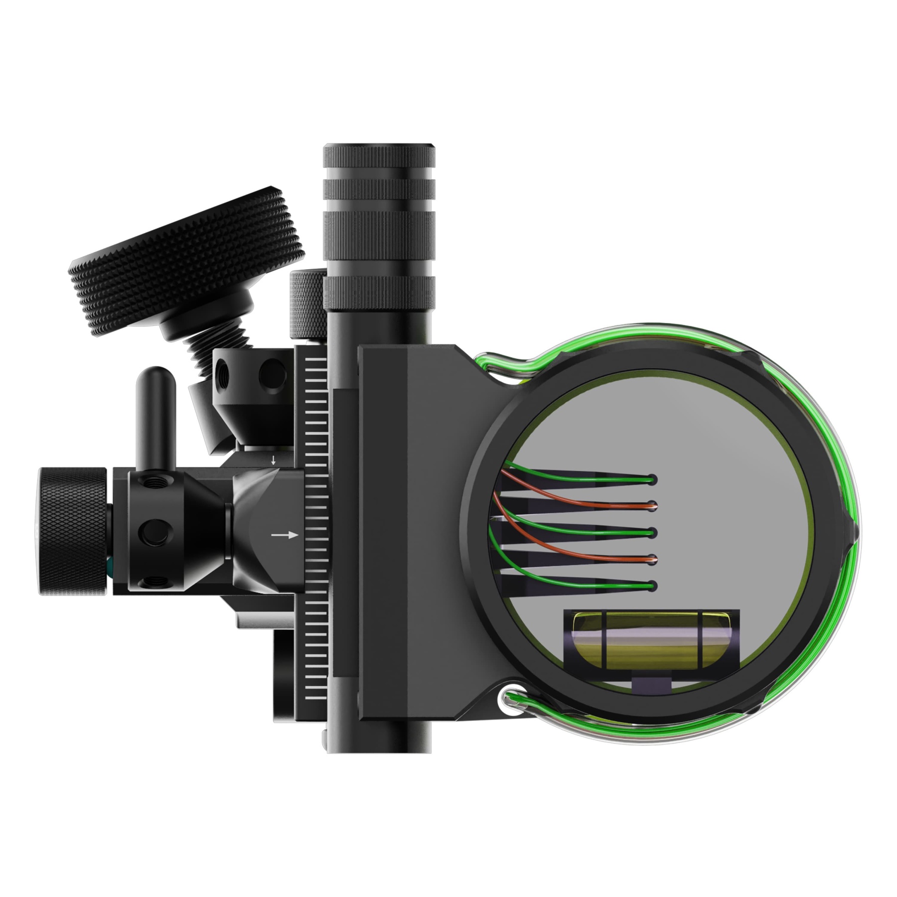WOLFMAN Compound Bow Sight 5-pin Archery Sight Hunting Durable 