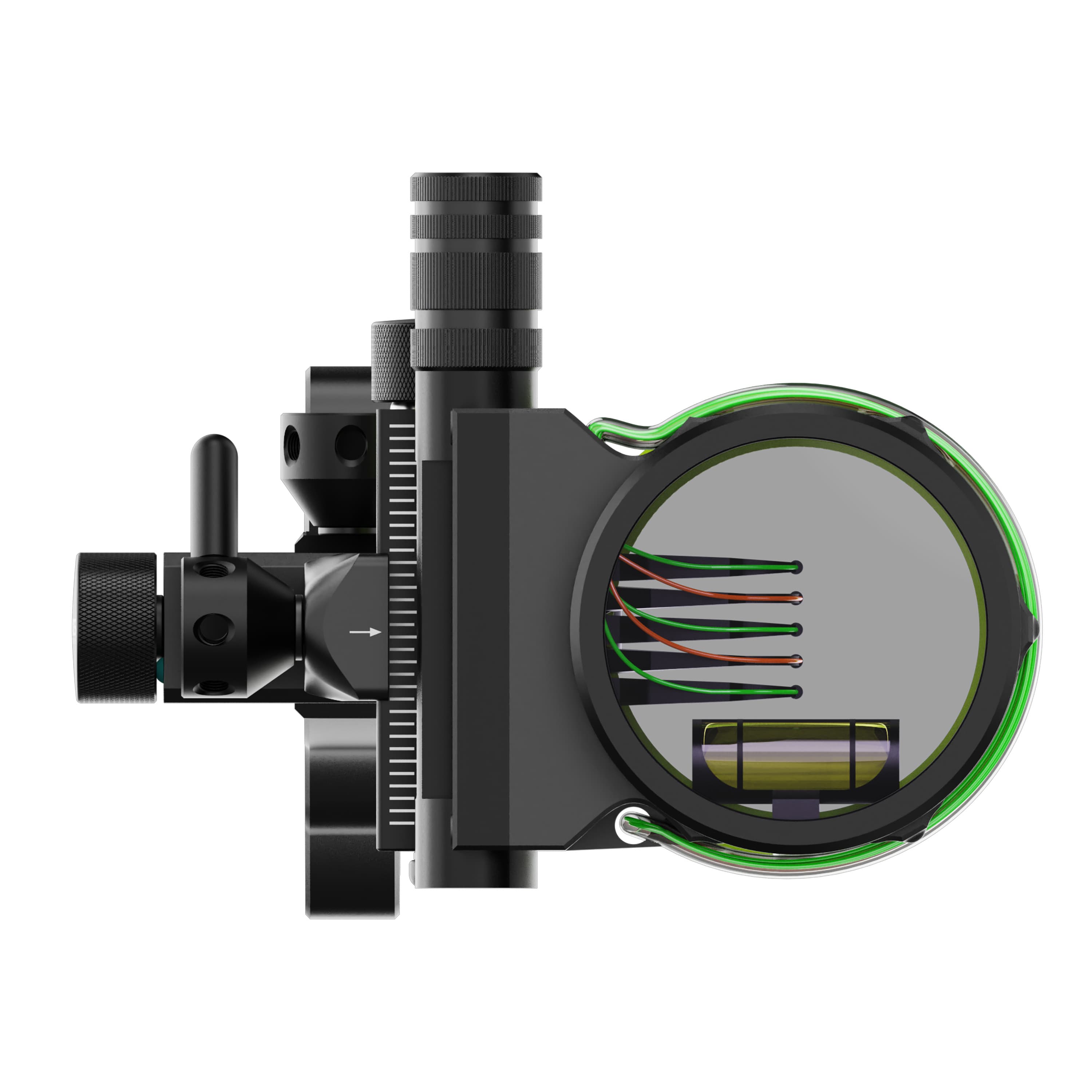 WOLFMAN Compound Bow Sight 5-pin Archery Sight Hunting Durable 