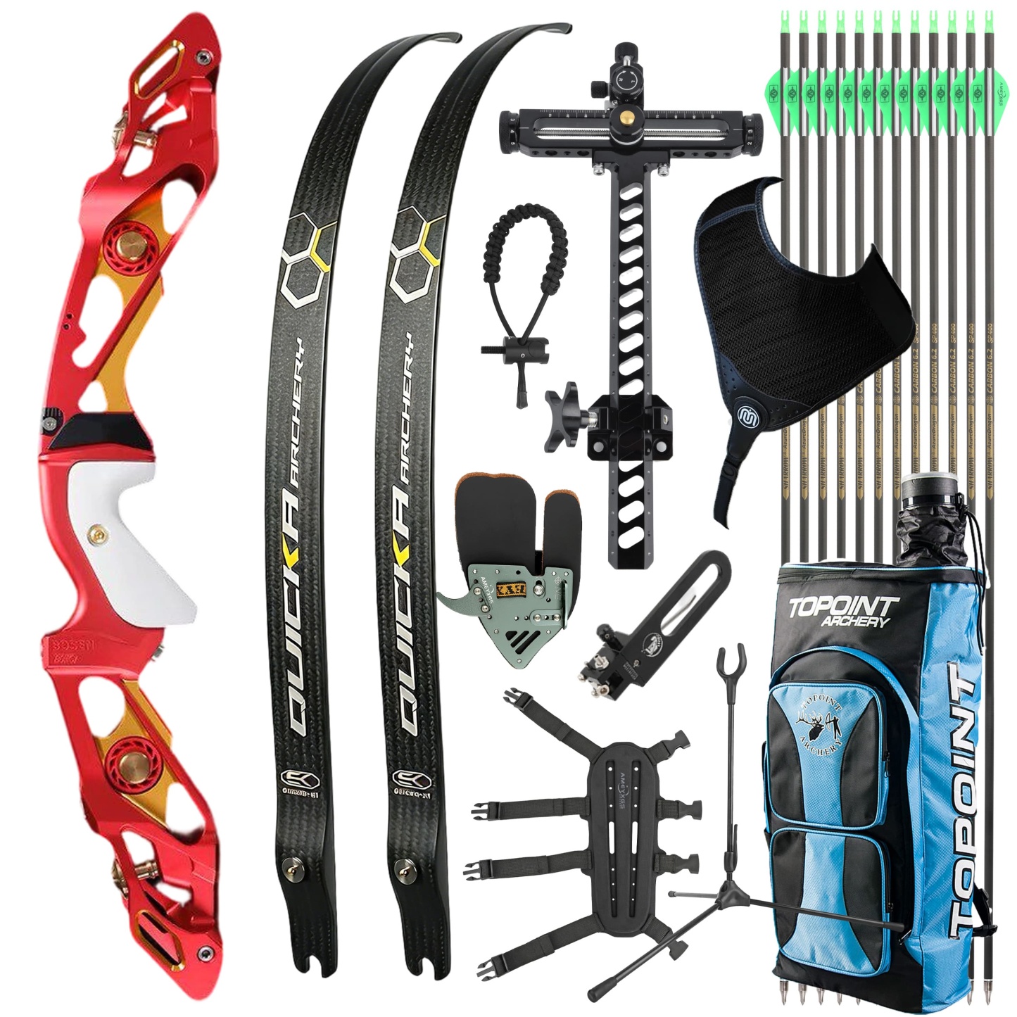 BOSEN 18-50lbs Recurve Bow Kit Takedown Archery Set for Beginners & Experts