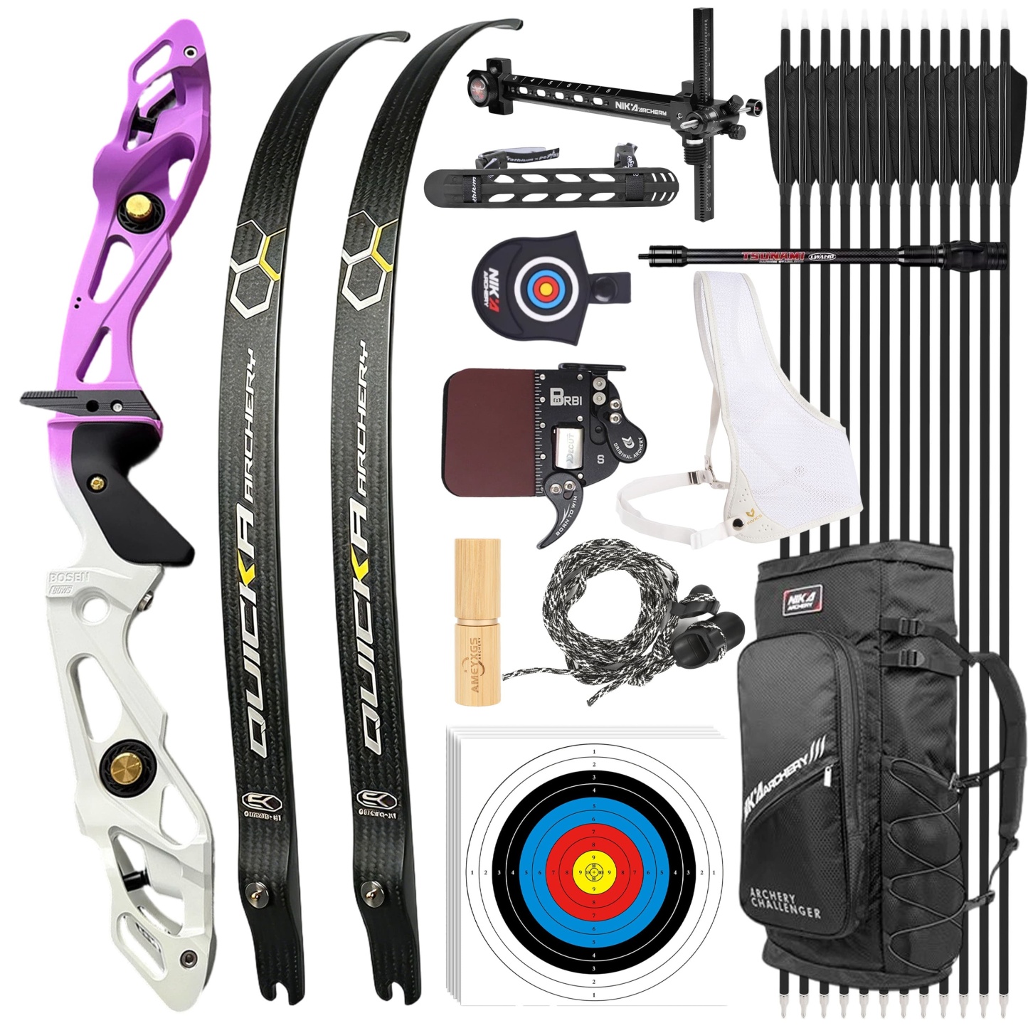 BOSEN 18-50lbs Recurve Bow Kit Takedown Archery Set for Beginners & Experts