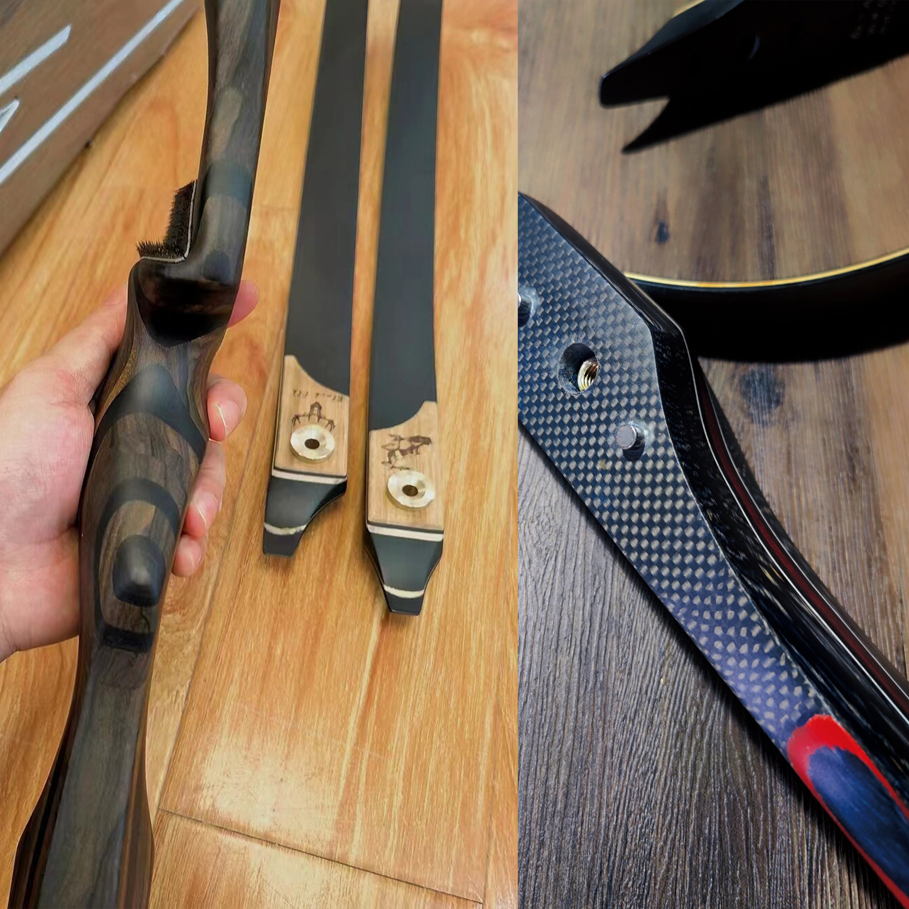 60"/62 Takedown Recurve Bow Competition Bow 25-55 lbs for Hunting Shooting