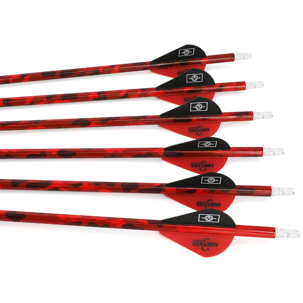 30 in Carbon Arrows 12pcs 500 Spine Camo Archery Set