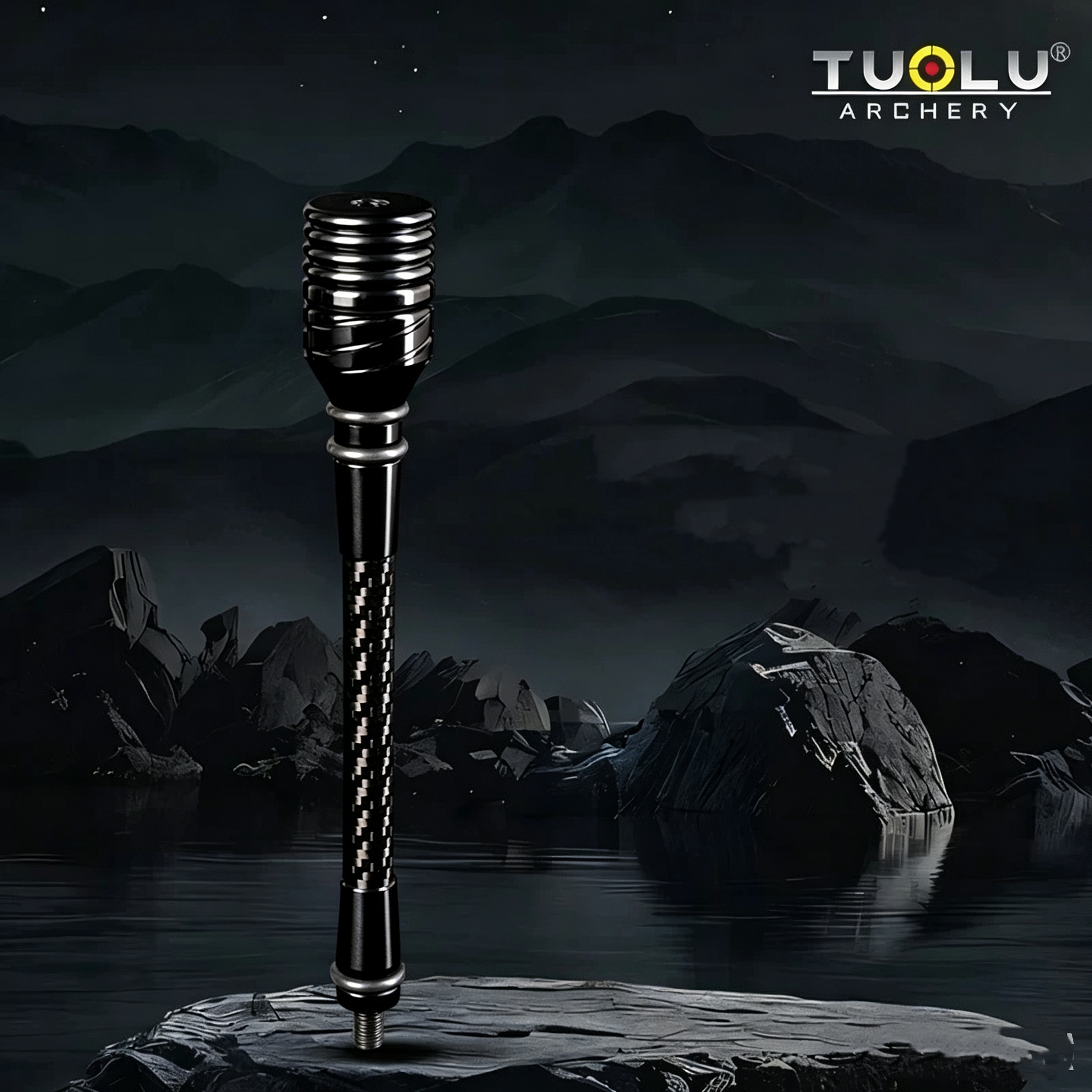 TUOLU 3K Carbon Bow Dampener Adjustable Stabilizer 12mm Anti Vibration