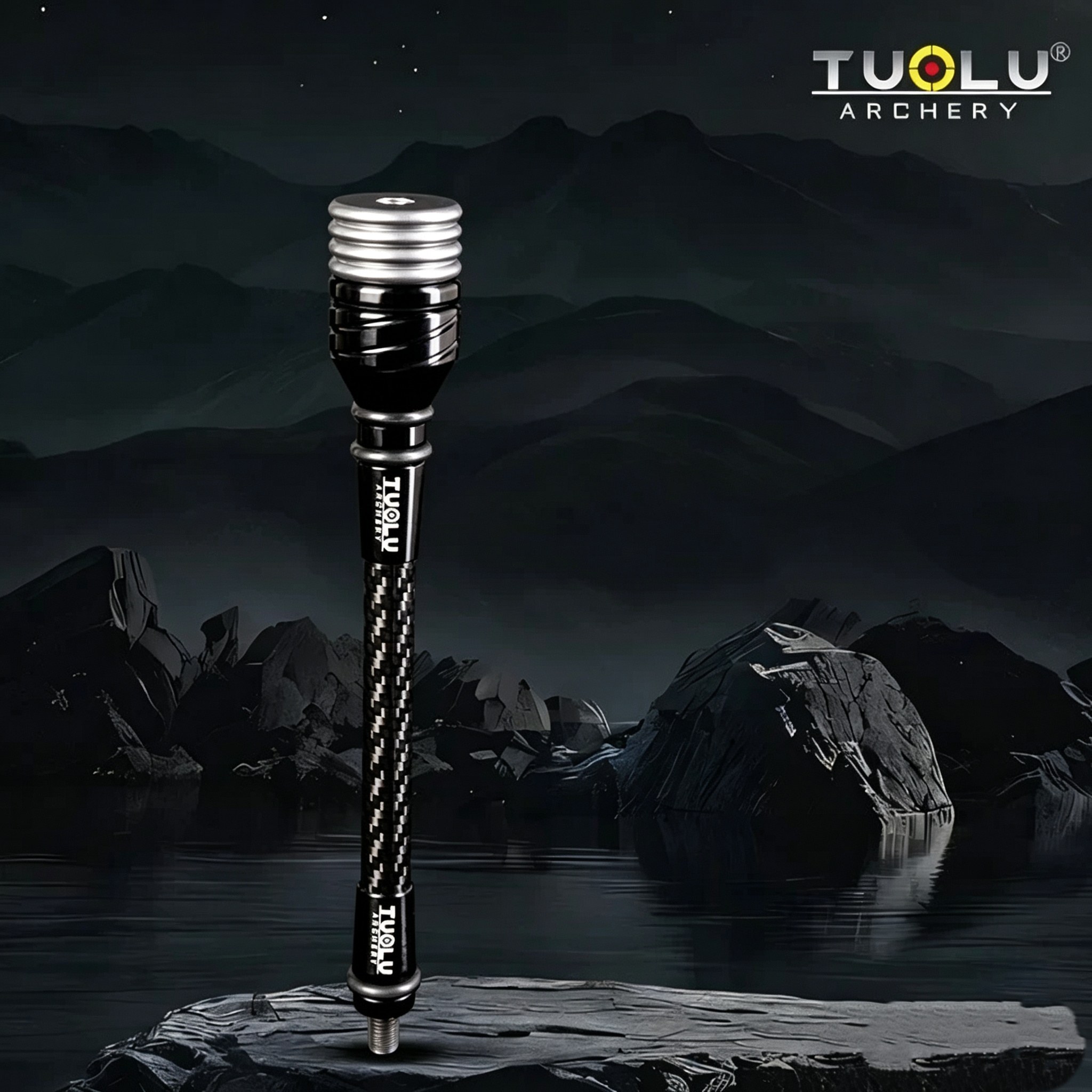 TUOLU 3K Carbon Bow Dampener Adjustable Stabilizer 12mm Anti Vibration