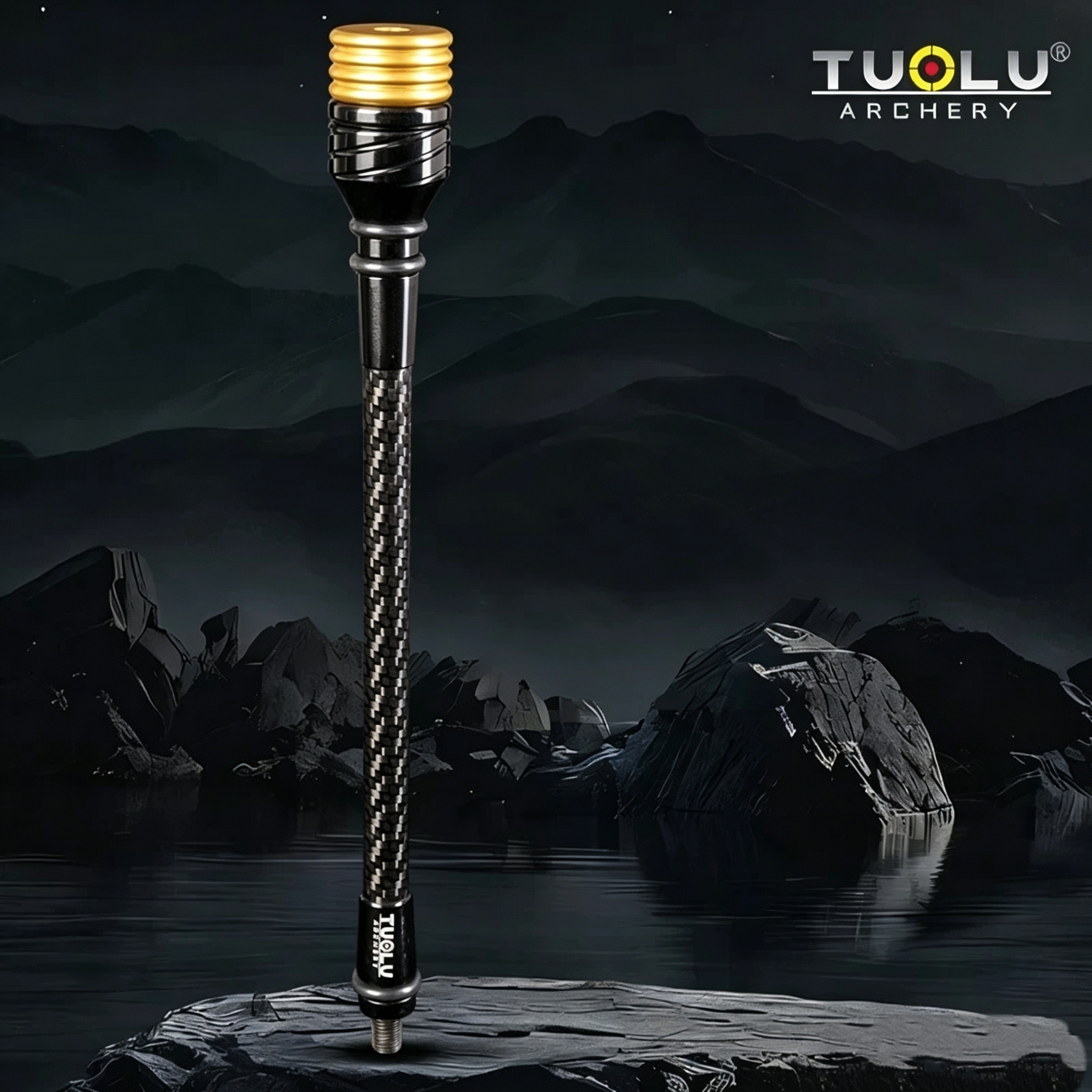 TUOLU 3K Carbon Bow Dampener Adjustable Stabilizer 12mm Anti Vibration