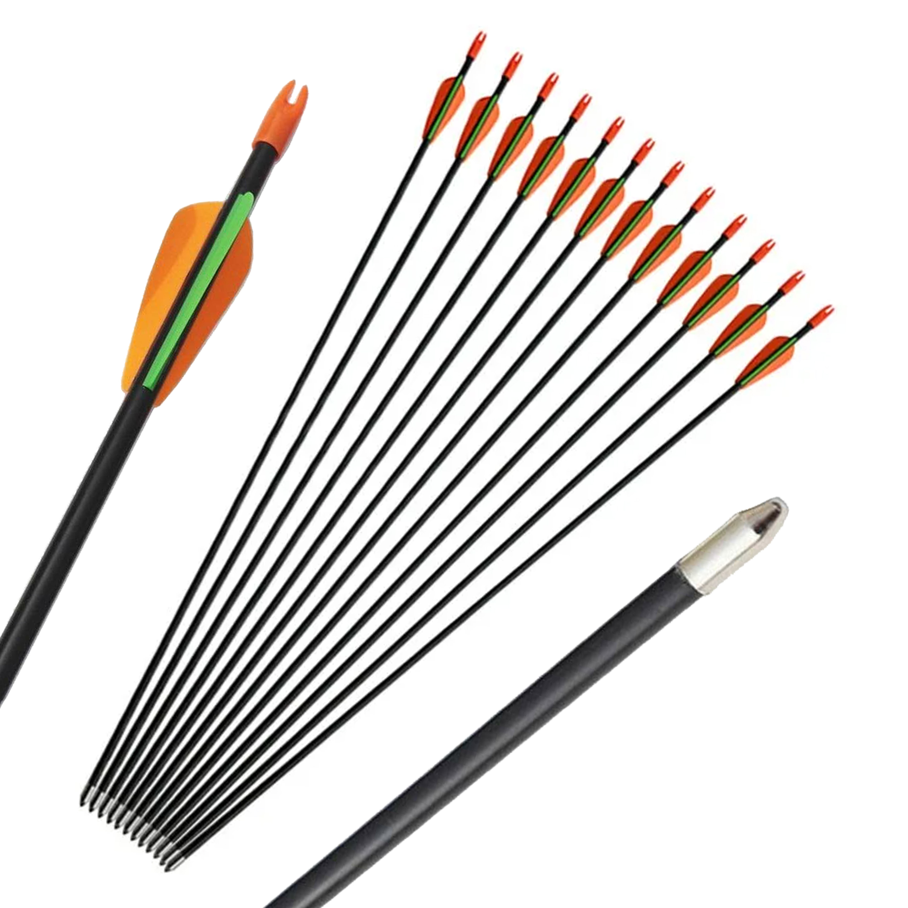 28" Children Fiberglass Arrows Kids Youth Target Archery Practice