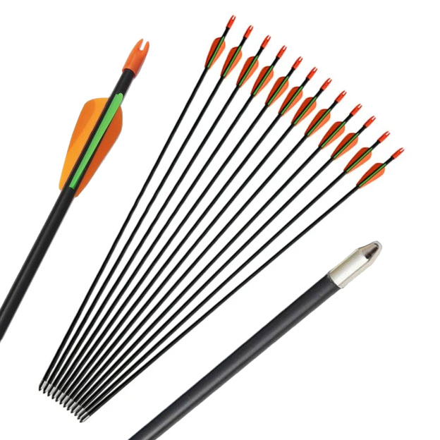 28" Children Fiberglass Arrows Kids Youth Target Archery Practice