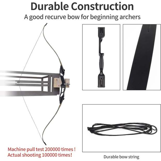 Lightweight and durable fiberglass-maple laminated limbs for precision shooting.