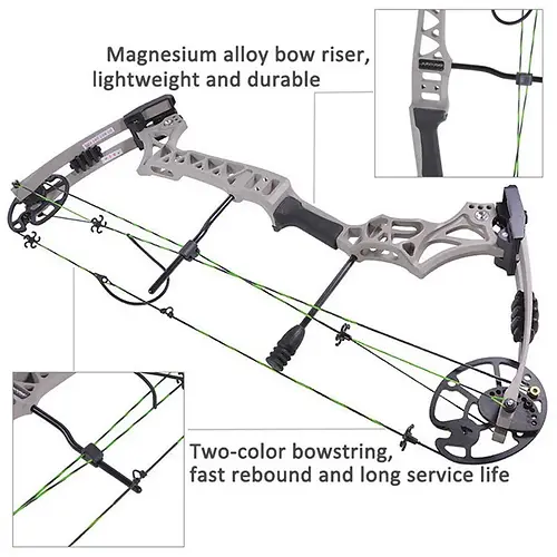 JUNXING M129 Compound Bow Arrows Kit 30-70lbs Hunting Target MAX 7